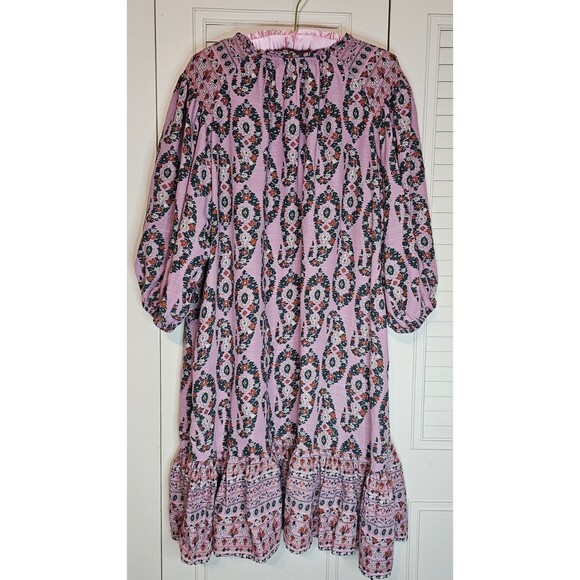Womens Knox Rose Medium Peasant Boho Tunic Dress Top - Picture 2 of 3